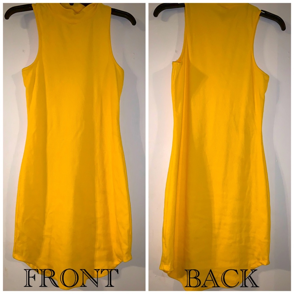🟢🟢YELLOW SLEEVELESS DRESS🟢🟢